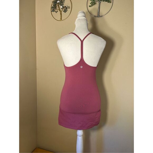 Lululemon Moss Rose Mauve Power Pose Athletic Tank Top Size 4 - Picture 2 of 6